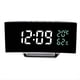 thumbnail image 1 of Reloj Despertador Digital con Pantalla LED Curva, Indicador de Temperatura y Humedad, Multifunción, 7816, 1 of 6