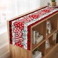 thumbnail image 6 of Table Runners 72 Inches Long Dress Scarves, Valentine's Day Farmhouse Kitchen Table Runner, Coffee Tablerunners, Love Heart Eucalyptus Black Red Plaid 14x72 Inch, 6 of 9