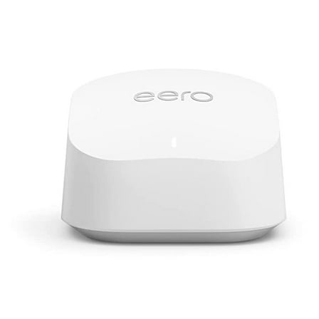 Amazon 6  mesh wifi router - Supports internet plans up to a Gigabit, Coverage up to 1,500 sq. ft., Connect 75  devices, 1-pack