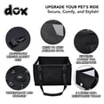 thumbnail image 5 of DDOXX Dog Car Seat - Black - Puppy Car Seat, Booster, and Carrier for Small Dogs & Cats - Comfortable Pet Car Seat for a Peaceful Ride - Sturdy Support and Fall Prevention -15.7Lx 12.59Wx 9.8H inches, 5 of 7