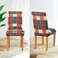 thumbnail image 3 of Yayeee 2 Pack Dining Chair Covers Stretch Parson Chairs Slipcovers Seat Protector, Vibrant Red Tartan Pattern, 3 of 6