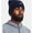 Midnight Navy White, variant on Halftime Foldover Cuff Mens Beanie Hat Black
