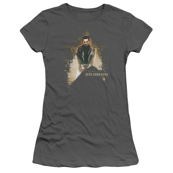 Star Trek Dark Villain Junior Women's Sheer T-Shirt Charcoal