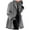 Gray, variant on Women's Thick Wool Hooded Cardigan, Solid Color Windbreaker Outerwear, Casual Daily Jacket, Black, L