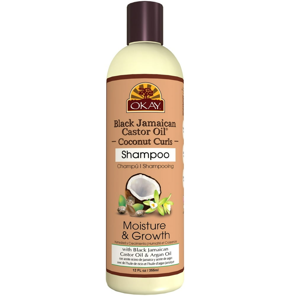 OKAY Black Jamaican Castor Oil Coconut Curls Shampoo 12 oz