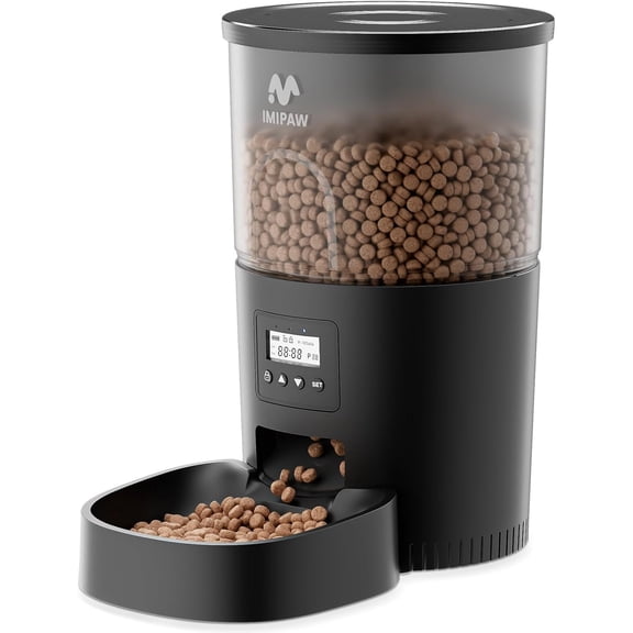 IMIPAW Automatic Cat Feeders, 3L Timed Cat Food Dispenser with Clog-Free Design, Dog Pet Feeder