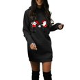 thumbnail image 1 of MKLEKYY Pull Squelette Femme Chandails de Noël Manches Longues Col Rond Léger Robe Midi, 1 of 1