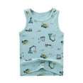 thumbnail image 2 of GBSYEWXS Vest For boys Toddler Size 10-11 Years Sleeveless Car Print Lightweight Tops Cute Sky Blue Tee, 2 of 3