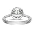 thumbnail image 5 of 14K White Gold Ring Band Engagement Semi Mount Round (4 Prong) center Stone Mounting Diamond, Lab Grown, 5 of 8