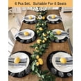 thumbnail image 4 of 15 Inch Round Placemats Set of 6, Spring Dandelion Non Slip Heat Insulation PP Table Mats, Modern Country Flower Black White Washable Place Mats for Kitchen Dining Party Table Decor, 4 of 7