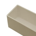 thumbnail image 4 of Koyal Wholesale 16"L x 4"H Desert Tan Ribbed Rectangle Vases, Pack 2, Rectangular Vase, Fluted Vase, Pleated Vase, 4 of 5