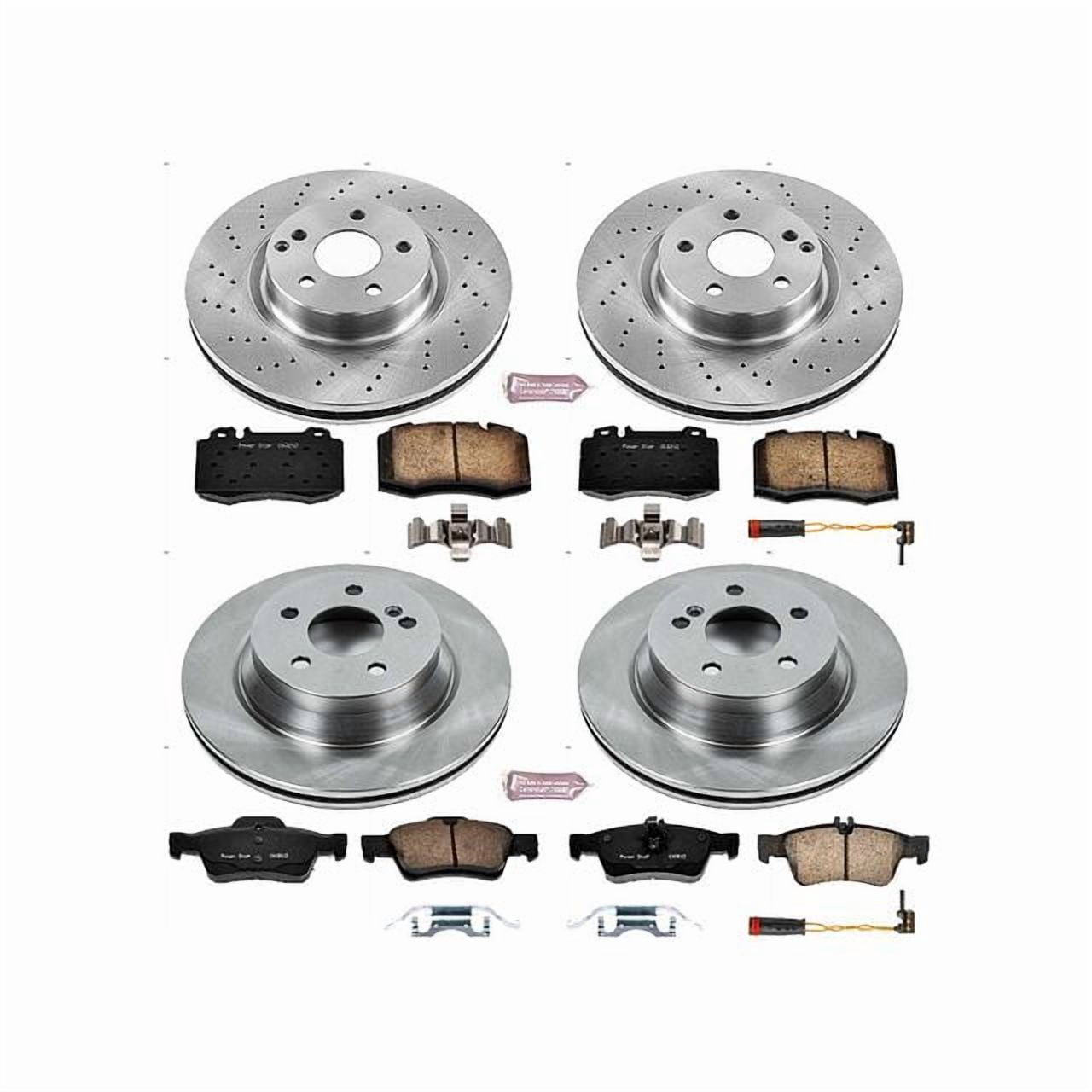 PowerStop Front and Rear Stock Replacement Brake Pad and Rotor Kit Fits: MERCEDES-BENZ Select Models KOE6753
