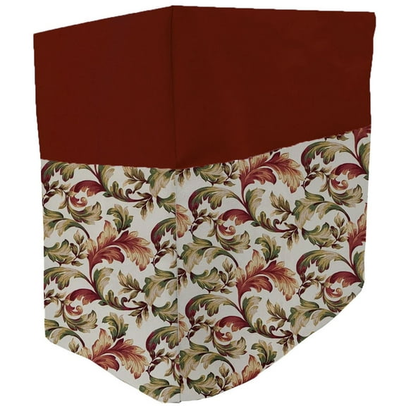 Canvas Autumn Fall Floral Leaves Bread Machine Cover by Penny's Needful Things (Burgundy)