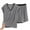 Black, variant on Plus Size Pajama Set for Women V Neck Striped Short Sleeve Shorts Sleepwear Ladies 2 Piece Pjs Sets