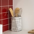 thumbnail image 3 of Bino Kitchen Utensil Holder For Countertop Grey Wildflower - Utensil Caddy Countertop Utensil Holder Utensil Crocks For Kitchen Cooking Utensil Holder Kitchen Utensils Holder Spatula Holder, 3 of 3