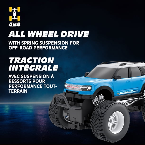MotorDayz 1:16 Scale RC Ford Bronco 4x4 Remote Control SUV, Teal