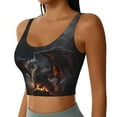 thumbnail image 5 of Sports Bra For Women, Cool Fire Dragon Sports Bras For Women High Support, Workout Tank Tops Woman With Removable Cups, 5 of 8