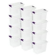 thumbnail image 1 of Sterilite 27 Qt ClearView Latch Storage Stackable Bin with Latching Lid, 12 Pack, 1 of 8