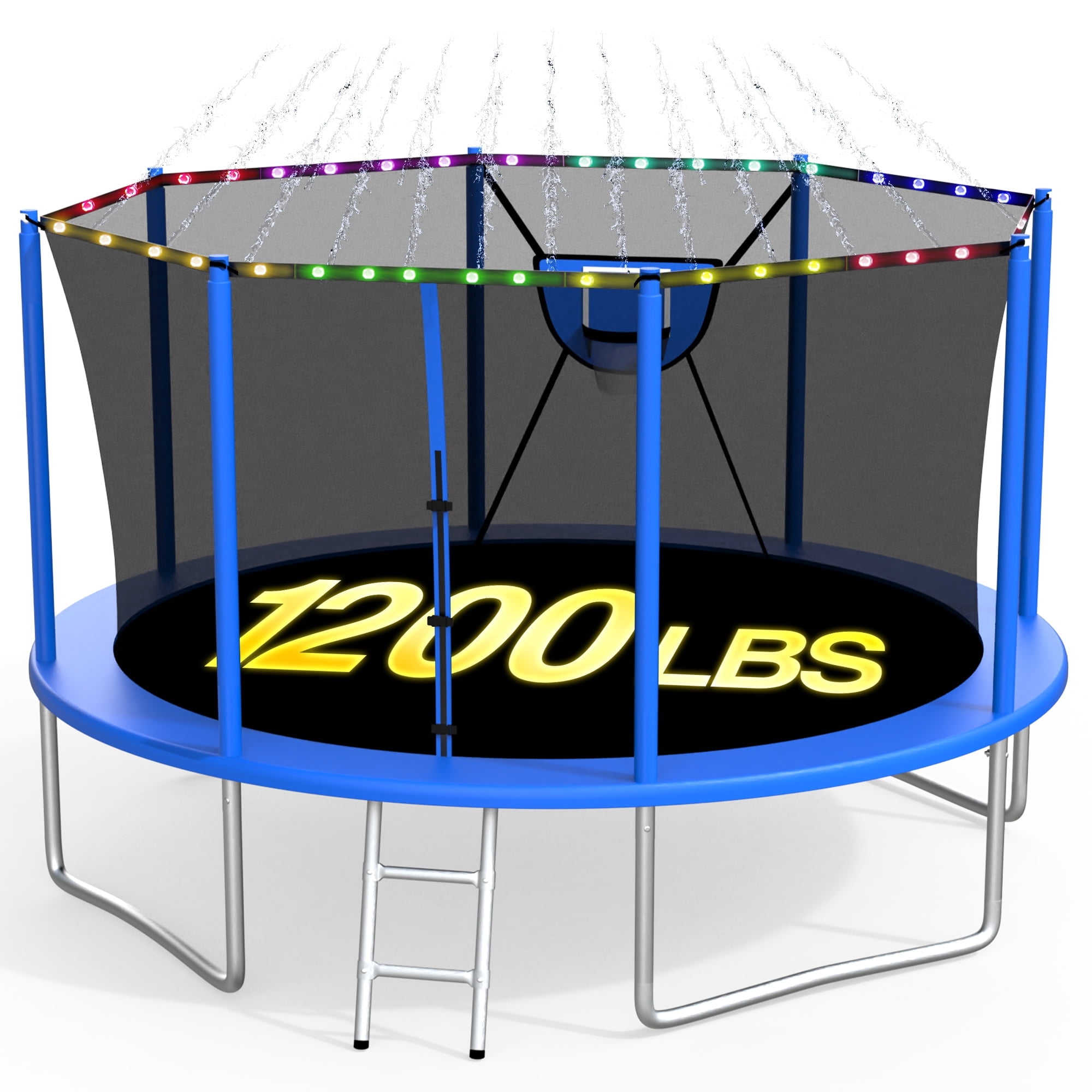 Gymax, Recreational Trampoline, 8 x 14 FT, Safety Enclosure Net