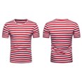 thumbnail image 5 of Camiseta De Hombre Slim Fit Casual Sailor Stripes Camisetas De Manga Corta (Rojo) (L)-198762.02 Tmvgtek Caballero, 5 of 5