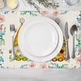 thumbnail image 5 of Spring Summer Gnome Placemat Set of 4 Flower Bee Table Mats Table Decorations 12X18inch, 5 of 6