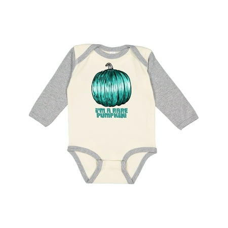 

Inktastic Allergy Awareness I m a Rare Pumpkin in Teal Marker Gift Baby Boy or Baby Girl Long Sleeve Bodysuit