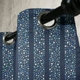 thumbnail image 4 of Ambesonne Abstract Grommet Curtain, Dots Circles Striped, 50" x 63", Indigo Violet Blue, 4 of 6
