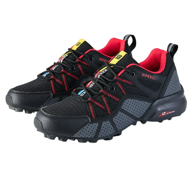 Zapatos de escalada para hombre zapatos de senderismo ligeros zapatillas con cordones para viajes al aire libre