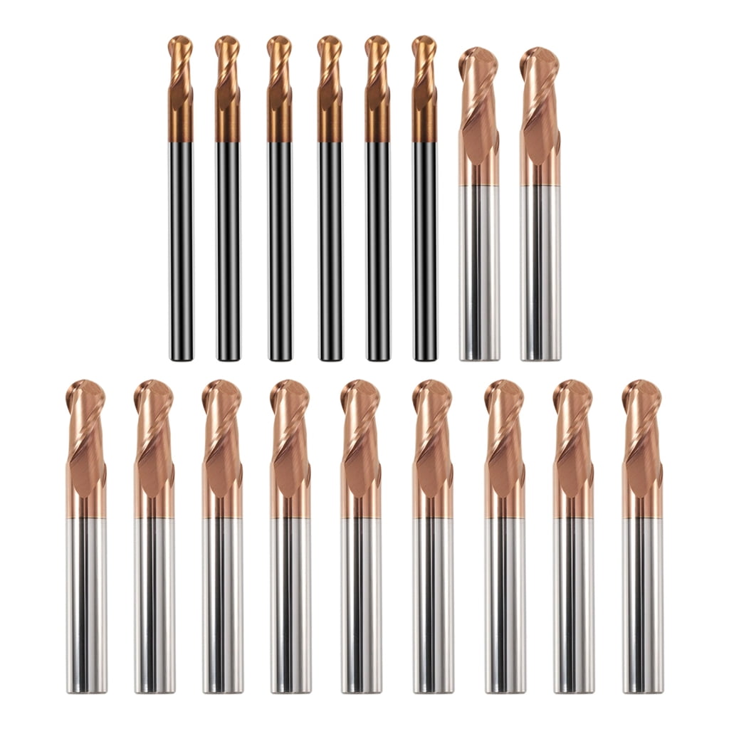 Heavy Duty Ball Nose End Mill 2 Flutes HRC55 Hardness Fit for High Speed Steel Cast Iron Machining