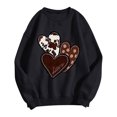 thumbnail image 5 of Uootdi Heart Printed Sweatshirts for Women Funny Love Heart Letter Print Graphic Long Sleeve Shirts Crewneck Pullover Top Holiday Pullover Outfits Gift, 5 of 6