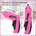 thumbnail image 4 of THINKWORK 41-Piece Pink Tool Kit for Women - Lady’s Tool Set with Rechargeable 3.6V Electric Screwdriver & Wide-Access Tool Bag, Ideal for Home DIY and Daily Maintenance, 4 of 9