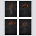 thumbnail image 2 of PixonSign Framed Wall Art Dark Moody Floral Prints, Set of 4 Wildflower Still Life Paintings, Minimalism Wall Décor, Nature Wilderness Adhesive Canvas Posters for Home Decor - 12"x16" White, 2 of 5