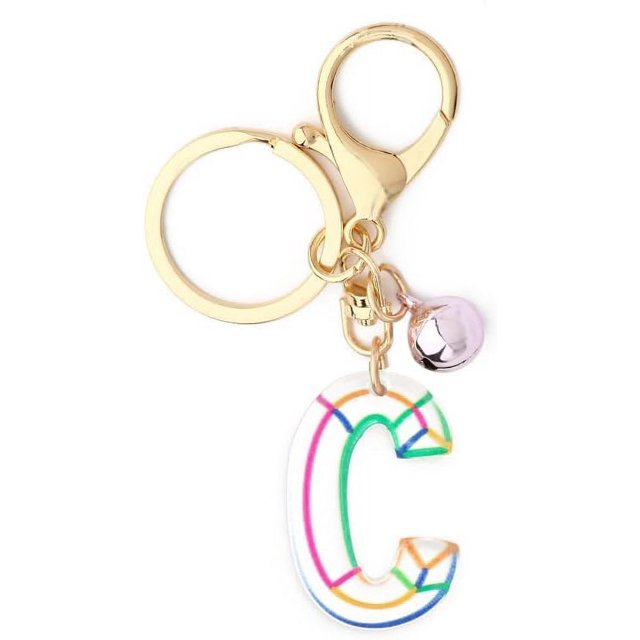 Letter Keychain,26 Letters A-Z Decorative Letter Keychain,Name Keychain for Women Girls Men Teenager Gift