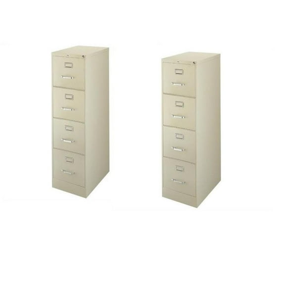 2500 Series 2 Piece Value Pack 4 Drawer Letter File Cabinet in Putty