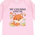 thumbnail image 4 of Inktastic My Cousins Love Me- Little Fox Boys or Girls Long Sleeve Baby Bodysuit, 4 of 5
