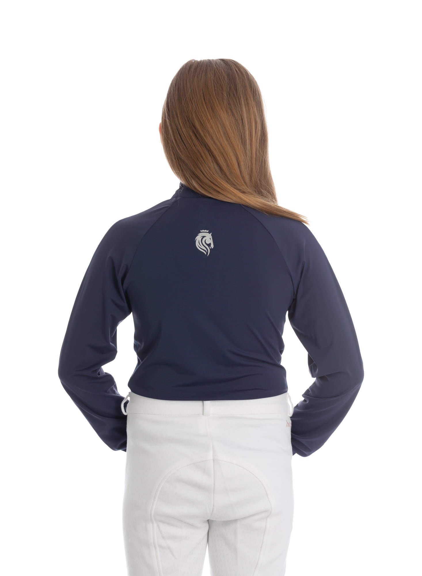 Equinavia Alma Girls Equestrian Long Sleeve Sun Shirt | Kids Riding Shirt with UPF 50 UV Protection and Breathable Mesh