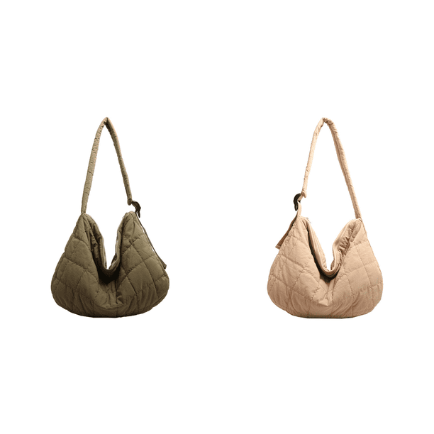 Bolso Hombro Mujer Correa Ajustable Acolchado Puffer Hobo Suave () Verde