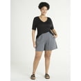 thumbnail image 3 of Terra & Sky Women's Plus Size Pull On Knit Shorts, 7" Inseam, 3 of 6