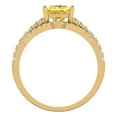 thumbnail image 4 of Clara Pucci 18K Yellow Gold 3.4 Natural Citrine Engraveable Engagement Ring + Wedding Band Set, 4 of 7