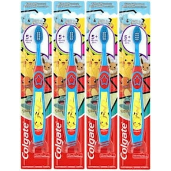 Colgate Pokemon Kids Toothbrush, Extra Soft, 5 Yers, Pack of 4