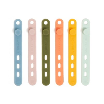 U Brands Silicone Cord Bands 6ct Comfort Nostalgia