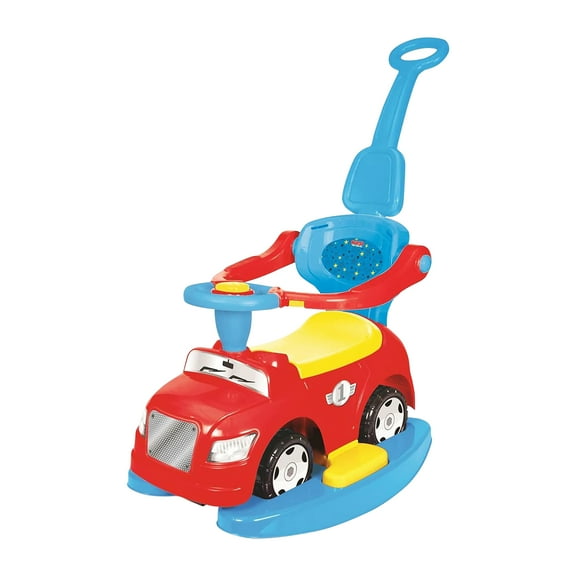 DOLU 4-in-1 Step Car with Parental Handle, for Toddlers 12 Months Old and Up