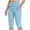 Sky Blue2, variant on UAMVSH Women's Long Biker Shorts Knee Length Bermuda Shorts Butt Lifting High Waisted Yoga Short Leggings with Pockets