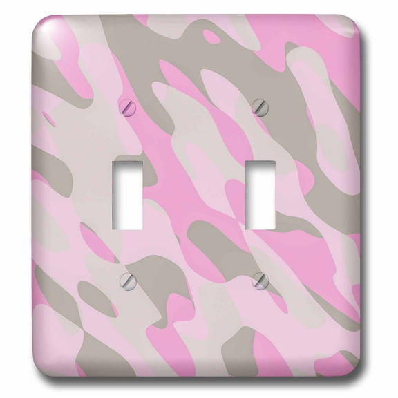 3dRose, Grey Pink Camouflage Pattern , double toggle switch
