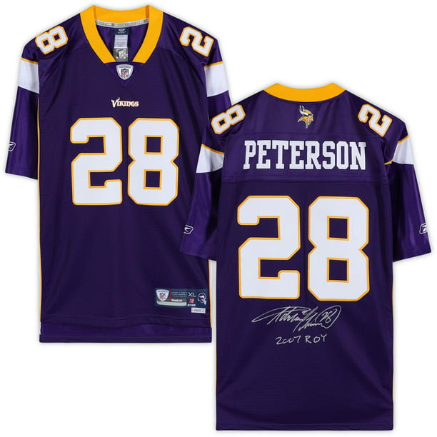 Adrian Peterson Minnesota Vikings Autographed Purple Reebok Jersey with 