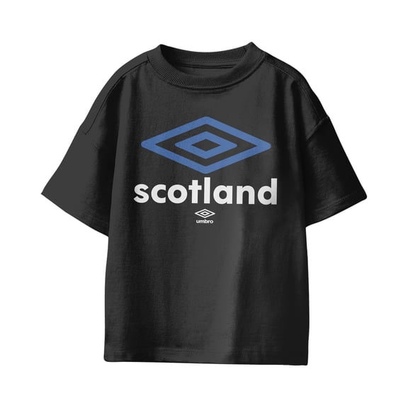 Umbro Kids Scotland Diamond Logo T Shirt (Black, XS-XL)