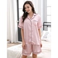 thumbnail image 2 of Richie House Women's Satin Two-piece Pajama Set with Shorts RHW2832, 2 of 5