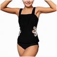 thumbnail image 3 of NIEWTR Girls' Adjustable Strap Bikini Set Summer Cute Quick Dry 2 Piece Swimsuits For Toddler(Black,9-10 Years), 3 of 7