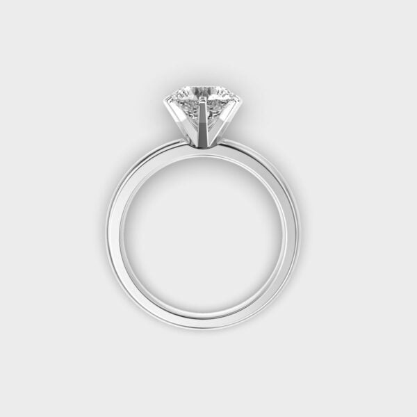 1 Carat Beautiful IGI Certified Lab Grown Diamond Engagement Ring for Women 10K White Gold | Round Cut Lab Created Solitaire Diamond Rings | Size 7 Diamond-Capitals