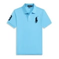 thumbnail image 1 of Short Sleeve Polo Shirt Men's Loose Plus Size Lapel Solid Color Cotton Embroidered Shirt, 1 of 3